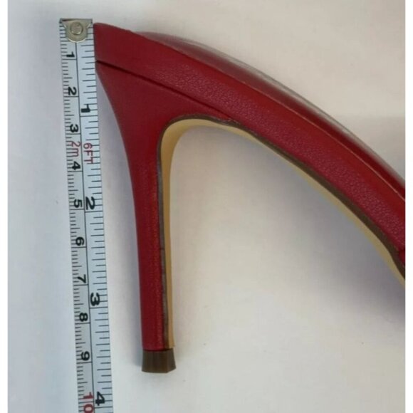 LILIANA / Silla-9 / Red / Pointed-Toe High / Heel Mules / With Silver Metal Bit - Picture 5 of 7